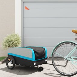 Gossi remorca pentru biciclete, negru si albastru, 45 kg, fier