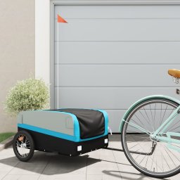 Gossi remorca pentru biciclete, negru si albastru, 45 kg, fier
