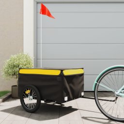 Gossi remorca pentru biciclete, negru si galben, 45 kg, fier