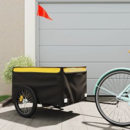 Gossi remorca pentru biciclete, negru si galben, 45 kg, fier