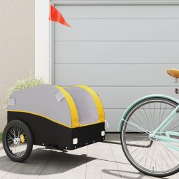 Gossi remorca pentru biciclete, negru si galben, 45 kg, fier