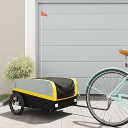 Gossi remorca pentru biciclete, negru si galben, 45 kg, fier
