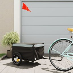 Gossi remorca pentru biciclete, negru si gri, 30 kg, fier