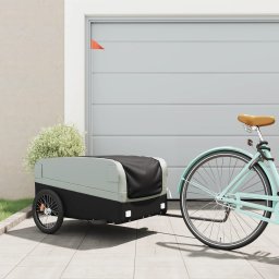 Gossi remorca pentru biciclete, negru si gri, 45 kg, fier