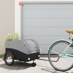 Gossi remorca pentru biciclete, negru si gri, 45 kg, fier