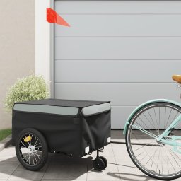 Gossi remorca pentru biciclete, negru si gri, 45 kg, fier
