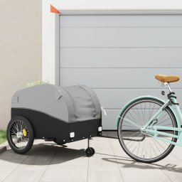 Gossi remorca pentru biciclete, negru si gri, 45 kg, fier