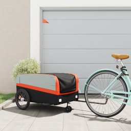 Gossi remorca pentru biciclete, negru si portocaliu, 45 kg, fier