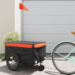 Gossi remorca pentru biciclete, negru si portocaliu, 45 kg, fier