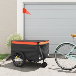Gossi remorca pentru biciclete, negru si portocaliu, 45 kg, fier