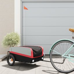 Gossi remorca pentru biciclete, negru si rosu, 30 kg, fier