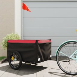 Gossi remorca pentru biciclete, negru si rosu, 45 kg, fier