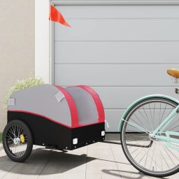 Gossi remorca pentru biciclete, negru si rosu, 45 kg, fier
