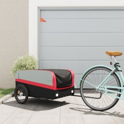 Gossi remorca pentru biciclete, negru si rosu, 45 kg, fier