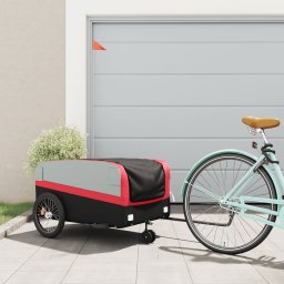Gossi remorca pentru biciclete, negru si rosu, 45 kg, fier