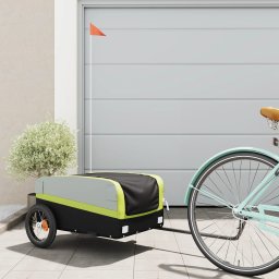 Gossi remorca pentru biciclete, negru si verde, 30 kg, fier