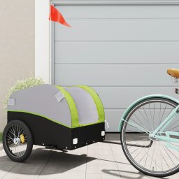 Gossi remorca pentru biciclete, negru si verde, 45 kg, fier
