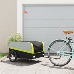 Gossi remorca pentru biciclete, negru si verde, 45 kg, fier