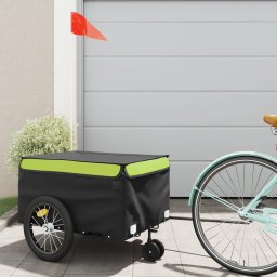 Gossi remorca pentru biciclete, negru si verde, 45 kg, fier