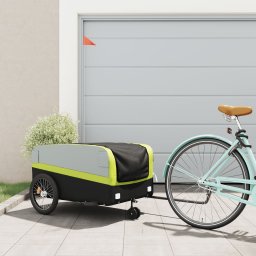 Gossi remorca pentru biciclete, negru si verde, 45 kg, fier