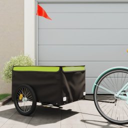 Gossi remorca pentru biciclete, negru si verde, 45 kg, fier