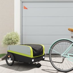 Gossi remorca pentru biciclete, negru si verde, 45 kg, fier
