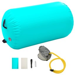 Gossi rulou de gimnastica gonflabil cu pompa, verde, 100 x 60 cm, pvc