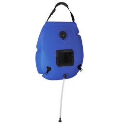 Gossi sac de dus de camping, albastru, 20 l, pvc