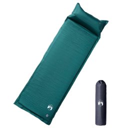 Gossi saltea camping auto-gonflabila, cu perna, 1 persoana, verde