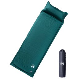 Gossi saltea camping auto-gonflabila, cu perna, 1 persoana, verde