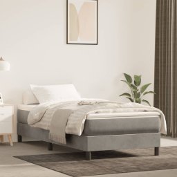 Gossi saltea de pat cu arcuri, gri deschis, 120x190x20 cm, textil