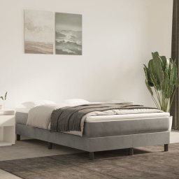 Gossi saltea de pat cu arcuri, gri deschis, 120x200x20 cm, catifea
