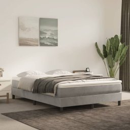 Gossi saltea de pat cu arcuri, gri deschis, 140x200x20 cm, catifea