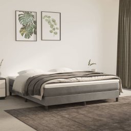 Gossi saltea de pat cu arcuri, gri deschis, 180x200x20 cm, catifea