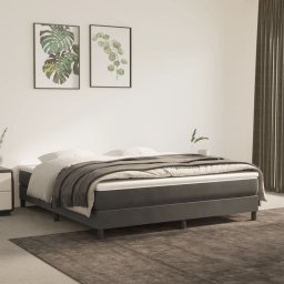 Gossi saltea de pat cu arcuri, gri inchis, 180x200x20 cm, catifea