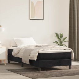 Gossi saltea de pat cu arcuri, negru, 100x200x20 cm, catifea