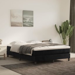 Gossi saltea de pat cu arcuri, negru, 140x190x20 cm, catifea