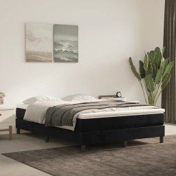 Gossi saltea de pat cu arcuri, negru, 140x200x20 cm, catifea