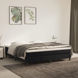 Gossi saltea de pat cu arcuri, negru, 160x200x20 cm, catifea