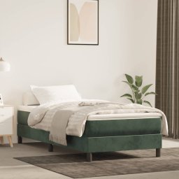 Gossi saltea de pat cu arcuri, verde inchis, 120x190x20 cm, catifea