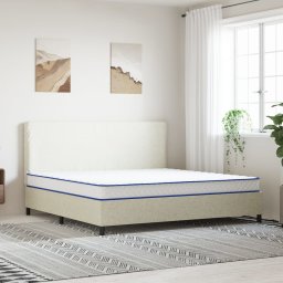 Gossi saltea din spuma cu memorie, alb, 200x200x17 cm