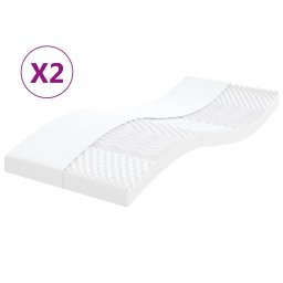 Gossi saltele din spuma, 2 buc. alb 80x200 cm, 7 zone duritate 20 ild