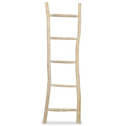 Gossi scara pentru prosoape cu 5 trepte, tec, 45x150 cm, natural