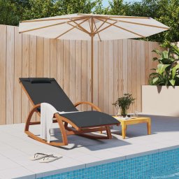 Gossi scaun balansoar, gri, textilena si lemn masiv de plop