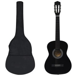 Gossi set de chitara clasica pentru copii, 8 piese, negru, 3/4 36"