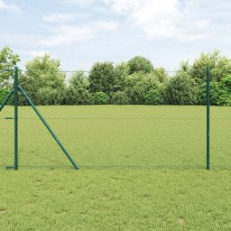 Gossi set de gard set de 2 verde padure metal 25 x 1 m durabil