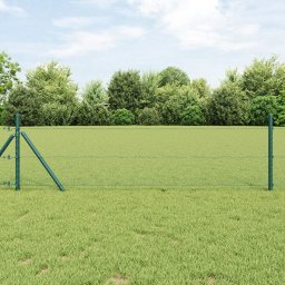 Gossi set de gard set de 2 verde padure otel cu acoperire pulbere