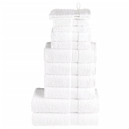 Gossi set de prosoape premium solund, 12 piese, alb, 600 g/m2