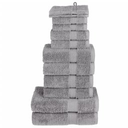 Gossi set de prosoape premium solund, 12 piese, gri, 600 g/m2