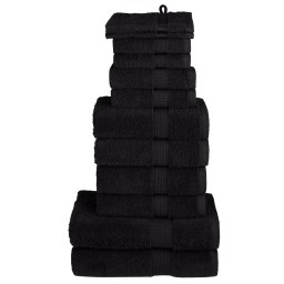 Gossi set de prosoape premium solund, 12 piese, negru, 600 g/m2